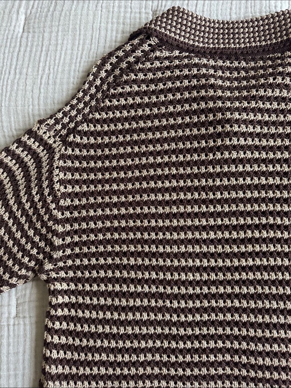 Polo by Ralph Lauren Brown & Cream Striped Knit Polo - Picture 8 of 10